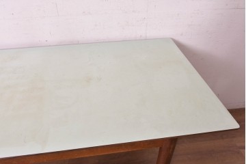 和製ヴィンテージ　天板にメラミン化粧板を使用したレトロな作業台　(R-089841)