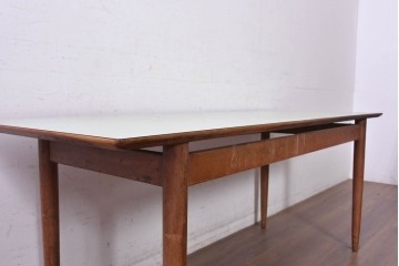和製ヴィンテージ　天板にメラミン化粧板を使用したレトロな作業台　(R-089841)
