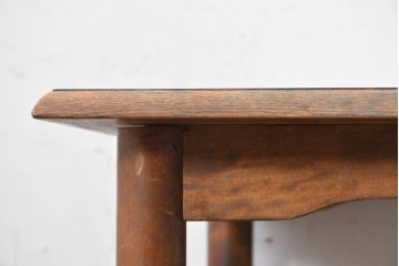 和製ヴィンテージ　昭和レトロな雰囲気漂う素朴なダイニングテーブル　(R-089842)