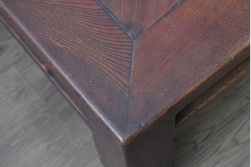 和製アンティーク　総欅(ケヤキ)材　堂々とした佇まいが魅力の座卓　(R-089843)