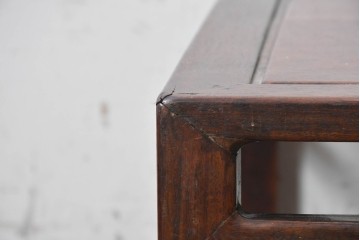 和製ヴィンテージ　花梨(カリン)材　落ち着いた木色と端正な意匠が魅力の座卓　(R-089844)