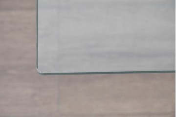 中古　美品　Ronald Schmitt(ロナルドシュミット)　透明感のあるガラスセンターテーブル　定価約30万円　(R-089845)