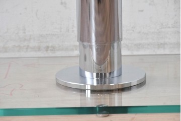 中古　美品　Ronald Schmitt(ロナルドシュミット)　透明感のあるガラスセンターテーブル　定価約30万円　(R-089845)