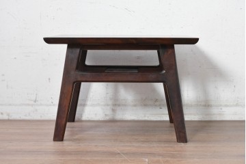 中古　松本民芸家具　#201型　曲線を効かせた端正な佇まいの茶卓　(R-089847)