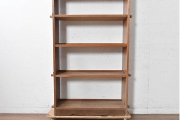 和製ヴィンテージ　楔(くさび)式の素朴な佇まいが魅力の本棚　(R-089850)