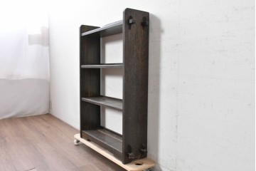 和製ヴィンテージ　楔(くさび)式のレトロなオープンラック　(R-089851)