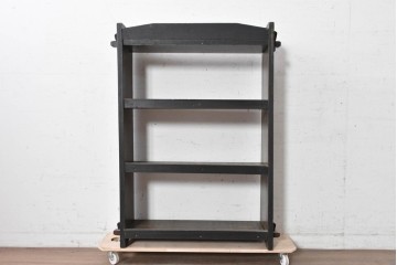 和製ヴィンテージ　楔(くさび)式のレトロなオープンラック　(R-089851)