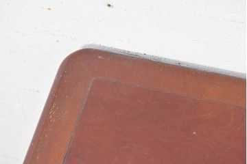 和製アンティーク　昭和初期　欅(ケヤキ)材　丸みのある脚まわりが上品なサイドテーブル　(R-089854)