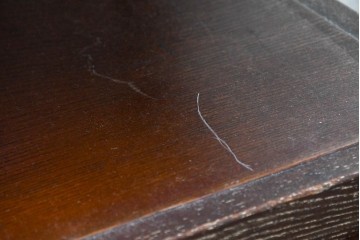 和製アンティーク　昭和初期　欅(ケヤキ)材　キャスター付きの実用的なサイドテーブル　(R-089855)