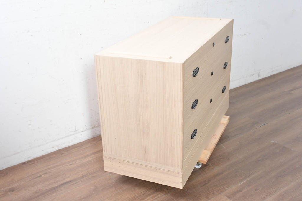《天板取り付け加工費込み》　中古　美品　伝統工芸士　斉藤敬二作　加茂桐箪笥チェスト　(R-089860)