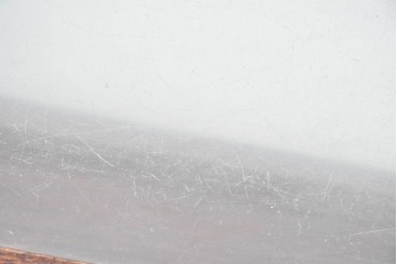 イギリスアンティーク　オーク材　脚のデザインがおしゃれなショーケース　(R-089873)