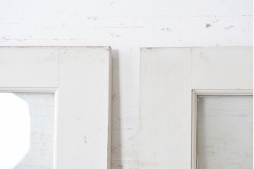 ヴィンテージ建具　1980年頃　背の高いペイント引き戸3枚セット　(R-089878)