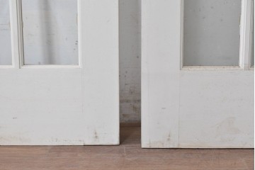 ヴィンテージ建具　1980年頃　背の高いペイント引き戸3枚セット　(R-089878)