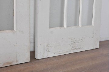 ヴィンテージ建具　1980年頃　背の高いペイント引き戸3枚セット　(R-089878)