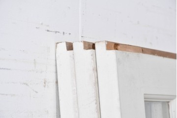 ヴィンテージ建具　1980年頃　背の高いペイント引き戸3枚セット　(R-089878)