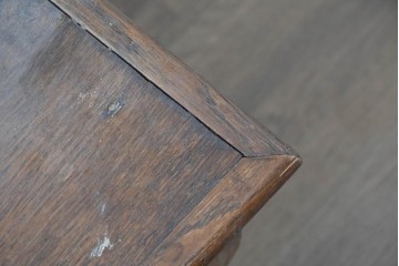 イギリスアンティーク　オーク材　ターニングレッグが印象的なクラシカルなベンチ　(R-089882)