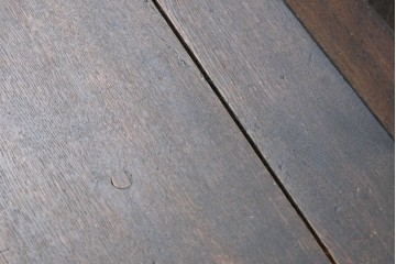 イギリスアンティーク　1900年から1920年頃　上手物!!　オーク無垢材　凝った造りが魅力のチャーチベンチ　(R-089887)