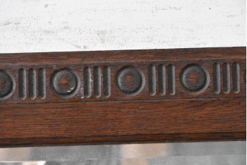 イギリスアンティーク　オーク材　ミラー付きのクラシカルなマントルピース　(R-089901)