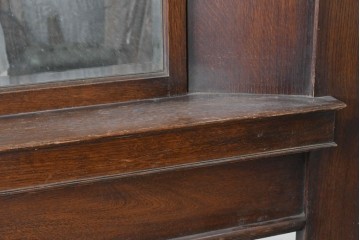 イギリスアンティーク　オーク材　ミラー付きのクラシカルなマントルピース　(R-089901)
