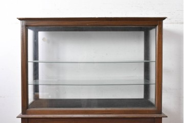 イギリスアンティーク　側面開きの脚付きショーケース　(R-089903)