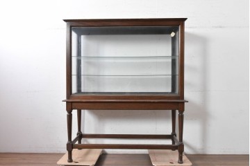 イギリスアンティーク　側面開きの脚付きショーケース　(R-089903)