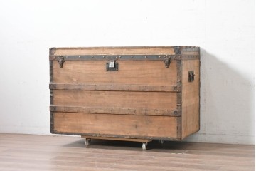 フランスアンティーク　1900年から1910年頃　超希少!!　LOUIS VUITTON(ルイ・ヴィトン)　No.126338　船旅の時代を物語る大型スティーマートランク　(R-089907)