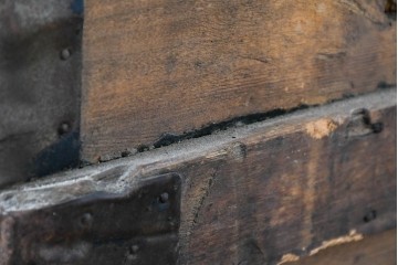 フランスアンティーク　1900年から1910年頃　超希少!!　LOUIS VUITTON(ルイ・ヴィトン)　No.126338　船旅の時代を物語る大型スティーマートランク　(R-089907)