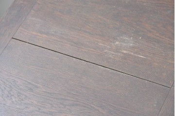 イギリスアンティーク　高級品　オーク材　重厚な彫刻が目を引くドローリーフテーブル　(R-089912)