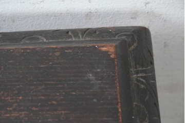 ヨーロッパアンティーク　1880年頃　オーク材　ボビンターニングレッグが印象的な引き出し付きコンソールテーブル　(R-089913)