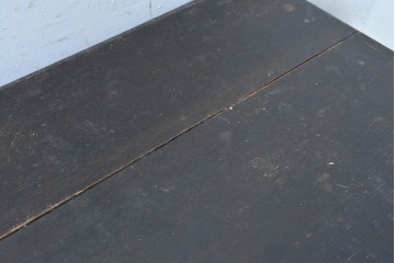 ヨーロッパアンティーク　1880年頃　オーク材　ボビンターニングレッグが印象的な引き出し付きコンソールテーブル　(R-089913)