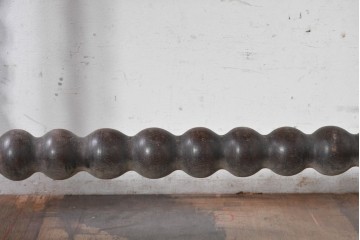 ヨーロッパアンティーク　1880年頃　オーク材　ボビンターニングレッグが印象的な引き出し付きコンソールテーブル　(R-089913)