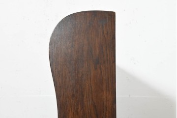イギリスアンティーク　1930年頃　オーク材　本革座面　座面下収納を備えたハイバックチェア　(R-089919)
