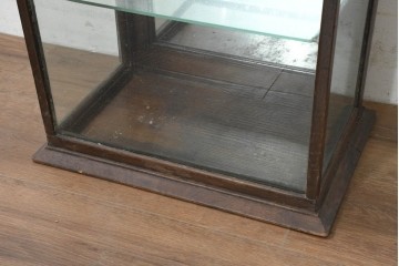 イギリスアンティーク　1930年頃　背面ミラーがコレクションを引き立てる卓上ガラスケース　(R-089924)