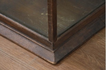 イギリスアンティーク　1930年頃　背面ミラーがコレクションを引き立てる卓上ガラスケース　(R-089924)