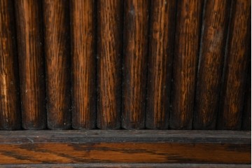 イギリスアンティーク　1920年頃　オーク材　蛇腹扉が印象的な特大サイズの重ねキャビネット　(R-089925)