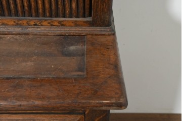 イギリスアンティーク　1920年頃　オーク材　蛇腹扉が印象的な特大サイズの重ねキャビネット　(R-089925)