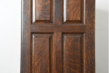 イギリスアンティーク　1920年頃　オーク材　蛇腹扉が印象的な特大サイズの重ねキャビネット　(R-089925)