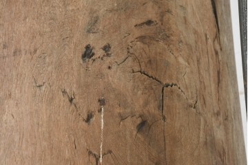 アジアンアンティーク　1900年から1930年頃　バリ　特大!!　 高さ約2.5m　一本木をくり抜いた迫力ある木製スリットドラム　吊り下げスタンド付き　(R-089927)