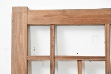韓国アンティーク建具　1930年頃　李朝建具　幾何学デザインのパネル2枚セット　(R-089931)