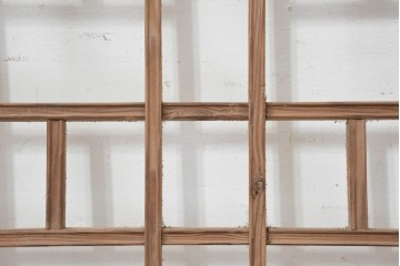 韓国アンティーク建具　1930年頃　李朝建具　幾何学デザインのパネル2枚セット　(R-089931)