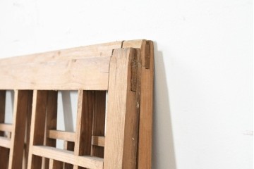 韓国アンティーク建具　1930年頃　李朝建具　幾何学デザインのパネル2枚セット　(R-089931)