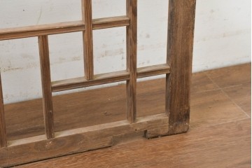 韓国アンティーク建具　1930年頃　李朝建具　幾何学デザインのパネル2枚セット　(R-089932)