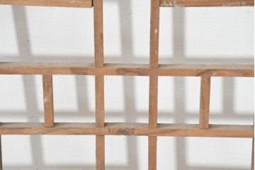 韓国アンティーク建具　1930年頃　李朝建具　幾何学デザインのパネル2枚セット　(R-089932)