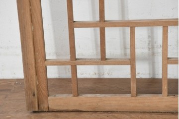 韓国アンティーク建具　1930年頃　李朝建具　幾何学デザインのパネル2枚セット　(R-089932)