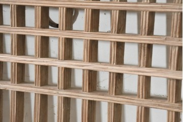 中国アンティーク建具　1900年頃　李朝風建具　均整の取れた格子意匠が魅力の窓2枚(1対)セット　(R-089936)