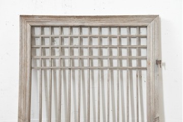 中国アンティーク建具　1900年頃　李朝風建具　均整の取れた格子意匠が魅力の窓1枚　(R-089947)