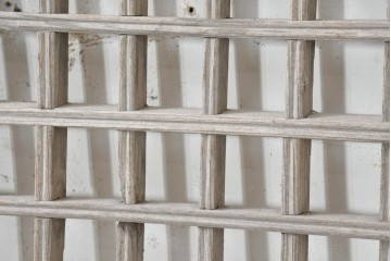 中国アンティーク建具　1900年頃　李朝風建具　均整の取れた格子意匠が魅力の窓1枚　(R-089947)