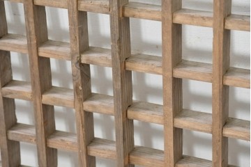 中国アンティーク建具　1900年頃　李朝風建具　均整の取れた格子意匠が魅力の窓1枚　(R-089947)