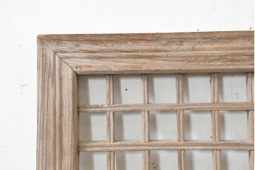 中国アンティーク建具　1900年頃　李朝風建具　均整の取れた格子意匠が魅力の窓1枚　(R-089948)