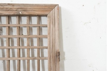 中国アンティーク建具　1900年頃　李朝風建具　均整の取れた格子意匠が魅力の窓1枚　(R-089948)